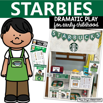 Preview of Starbies Coffee Shop Dramatic Play Printables for Early Childhood