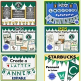 Starbucks Coffee Shop Theme Decor and Bulletin Boards BUNDLE