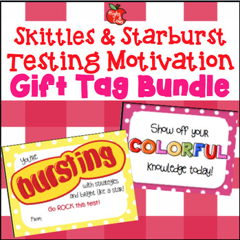 Preview of Starburst & Skittles Testing Motivation Treat Tag Bundle