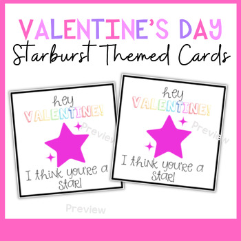 Starburst Valentine's Day Card from teacher, Hearts