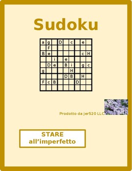 Stare Italian Verb Imperfetto Sudoku by jer520 LLC