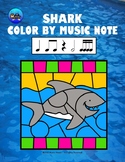 Shark Color By Music Note Rhythm Coloring