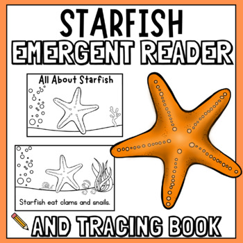 Preview of Starfish Emergent Reader & Writing Tracing Book- Nonfiction Animals- Sight Words