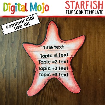 Preview of Starfish Flipbook Editable Template