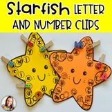 Starfish Letter and Number Clips-Fine Motor