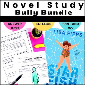 Preview of Starfish Lisa Fipps Novel Study/Bully Lesson/Bully Class Decor BUNDLE