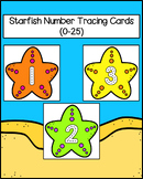 Starfish Number Tracing Cards (0-25)