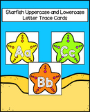 Starfish Uppercase and Lowercase Letter Trace Cards