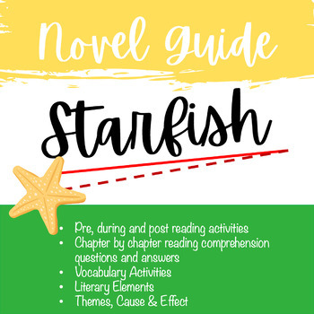 Preview of Starfish by Fipps Novel Guide Google Classroom
