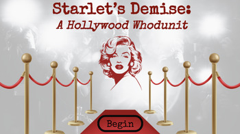 Preview of Starlet's Demise: A Murder Mystery Game with Clues
