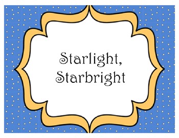 Preview of Starlight Starbright: A folk song to teach ta titi, high-low, and sol-mi