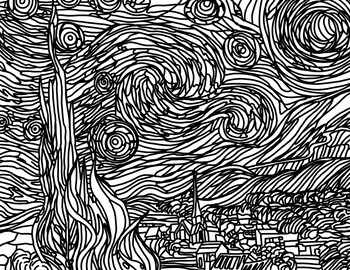 Starry Night Coloring Sheet by ulrichy | TPT