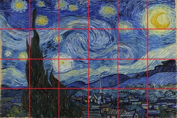 Preview of Starry Night Mural: Grid Drawing/Painting **BUNDLE**