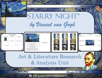 Preview of Starry Night by Vincent van Gogh Art and Literature Analysis Resources