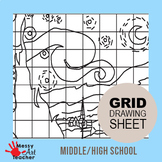 Starry Nighty by Van Gogh Grid Drawing Sheets for Middle/H