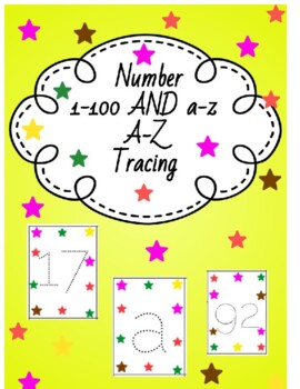 Preview of Stars, 1-100, Clip Cards, Flash Cards, Alphabet, Tracing, school, homeschool