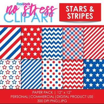 Preview of Stars And Stripes Digital Papers