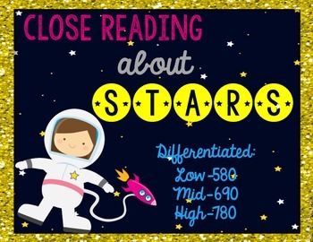 Preview of Stars {Differentiated Close Reading Passages & Questions}