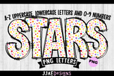 Stars Doodle Font (PNG Letters)