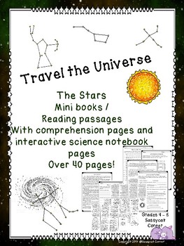 Preview of Stars, Galaxies, Constellations, and more Minibook & Comprehension sheets