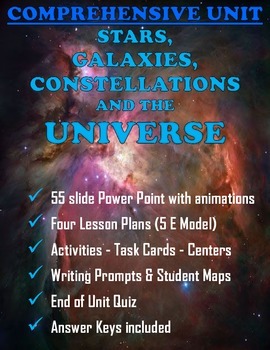 Preview of Stars, Galaxies, Constellations and the Universe Comprehensive Unit and PPT