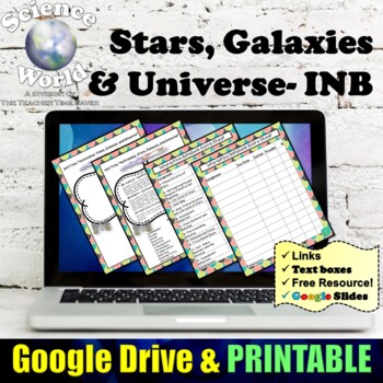 Preview of Stars & Galaxies Digital Notebook Set-Up | Space Astronomy Unit Middle School