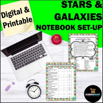 Preview of Stars, Galaxies, and Universe Digital Notebook Set-Up Bundle