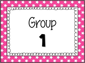 Stars Group/Table/Center Signs Pack by ATBOT The Book Bug | TPT