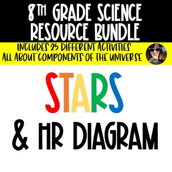 Preview of 8th Grade Science Activities | Stars | Hertzsprung Russell (HR) Diagram | Bundle