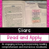 Stars Reading Comprehension Interactive Notebook
