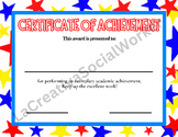 Stars Theme Certificate of Achievement