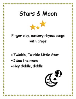 Preview of Stars and Moon - Finger play songs