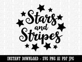 stars and stripes clip art black and white