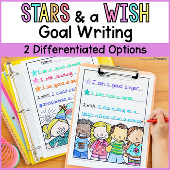 Preview of New Years Stars and a Wish Goals & Reflections Activity