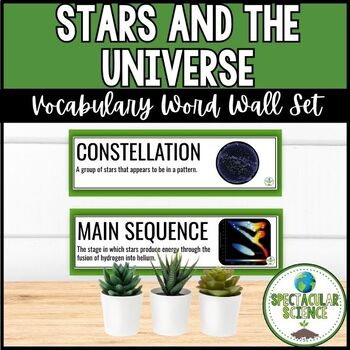 Preview of Stars and the Universe Vocabulary Word Wall Cards