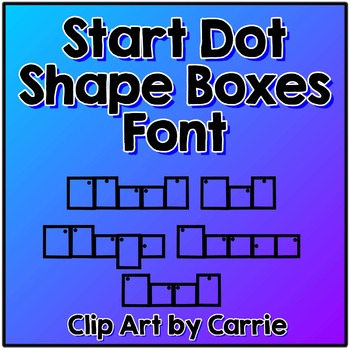 Preview of Start Dot Shape Boxes Font