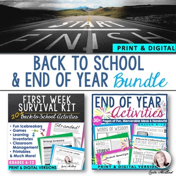 Preview of End of Year Activities & Back to School Bundle - for First & Last Week of School