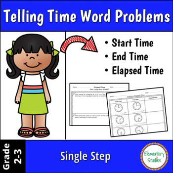 Preview of Start Time - End Time and Elapsed Time Word Problems