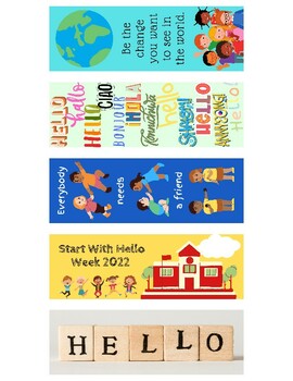 Preview of Start With Hello Bookmarks