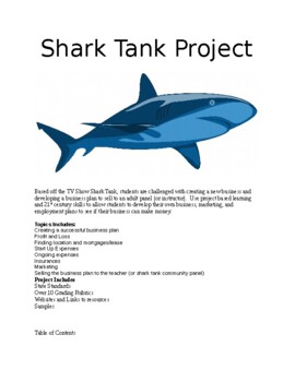 Preview of "Shark Tank" Business Project and Presentation