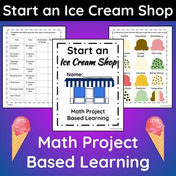 Preview of Start an Ice Cream Shop - Math Enrichment PBL for 2nd & 3rd Gifted and Talented