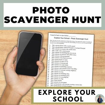 Preview of Back to School Activities Photo Scavenger Hunt to Explore Your School