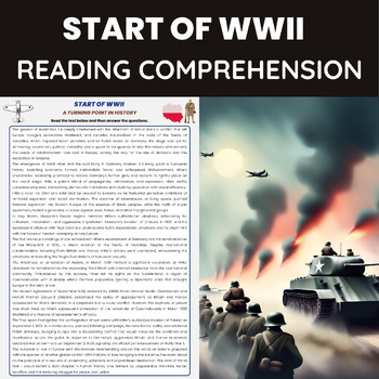 Preview of Start of World War II Reading Comprehension | Invasion of Poland
