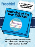 Start of the Year - Back to School Checklist!