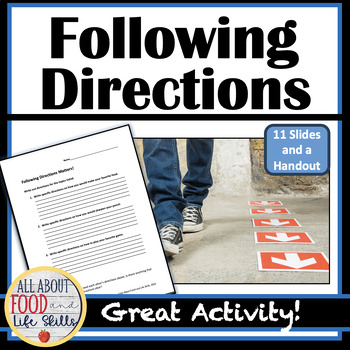 Preview of Following Directions Activity