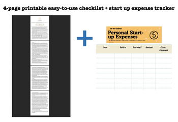 Preview of Start your own Private Practice: Easy Checklist + Start-up Expense Tracker