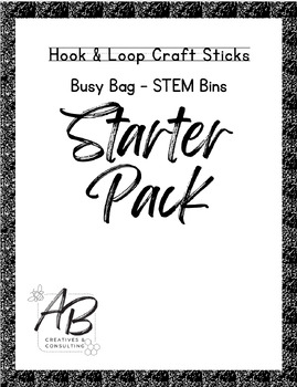 Preview of Starter Pack - Hook & Loop Popsicle Sticks - STEM Bin & Busy Bag Cards