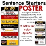 Starters for Using Textual Evidence Poster