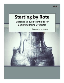 Preview of Starting By Rote for Beginning String Orchestra
