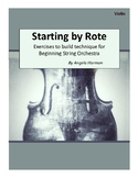 Starting By Rote for Beginning String Orchestra